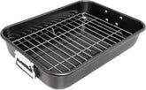 VANKUTL roasting pan 15in with rack for even roasting and fat drainage.