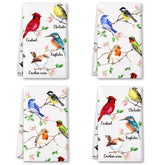 Vansolinne Birds Kitchen Towels with birds-on-branch design for vibrant, absorbent kitchen use.