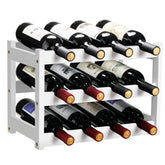 VASMIA bamboo wine rack on a countertop for compact, organized storage.