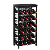 VASMIA 6-tier floor wine rack front view with stable wave bars for easy access.