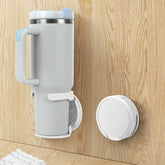 VEAQEE wall-mounted bottle holder secures space on the wall and keeps bottles accessible.