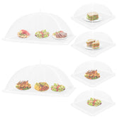VEIUSHNI 2XL pop-up cover over a large platter shields from flies at a picnic