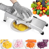 VEKAYA Mandoline Slicer blade settings enabling precise thickness control.