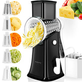 VEKAYA rotary cheese grater assembly with blades ready for use.