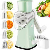 VEKAYA Rotary Cheese Grater handle provides steady control for easy shredding.