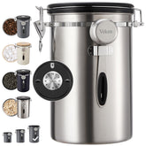 Veken 39oz airtight coffee canister keeps beans fresh and ready for daily brewing.