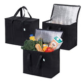 VENO 3-pack insulated bag open for easy access and organized shopping.