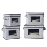 VENO four-size storage box set showing four sizes for complete dinnerware protection