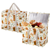 VENO Christmas cooler bag with dual lid for secure transport.