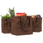 VeraMia canvas grocery bag with dual handles and pockets for versatile transport