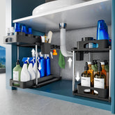 VERIFOST two-drawer under sink organizer in black for clutter-free cabinets
