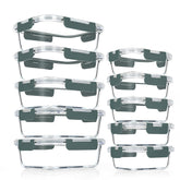 VERONES 34oz glass meal-prep container with stackable lid for organized meal prep