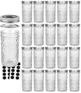 VERONES 12 oz mason jar with silver lids, ideal for precise canning and storage.