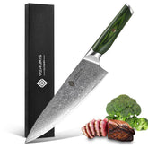 VEROXIS Damascus 8-inch knife blade for precise slicing and effortless chopping