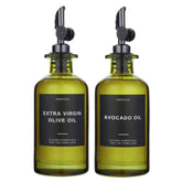 Verspace green glass olive oil bottle 350ml preserves flavor with UV protection.