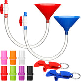 Vertintong beer bong tube and funnel with valve for party pours
