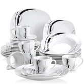 VEWEET Fiona dinner plate with striped edge for stylish everyday meals