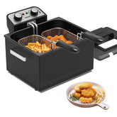 Vexon 1800W deep fryer front view, compact and durable for family meals.