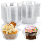 VGOODALL 50-pack cupcake containers with lid; durable, reusable packaging.