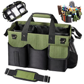 Viajero wearable cleaning caddy bag showing high capacity for on-the-go tool organization.