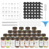 VIBRATITE spice jars with acacia lids provide a tight seal to keep flavors fresh.