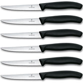 Victorinox Swiss Classic steak set with spear-point serrated blades for precise, effortless slicing.