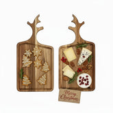 VICTORY RELAX acacia cutting board con mango banco con mango, manija de asta de ciervo para temporada festiva