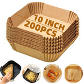 Victoyaw 10-inch square air fryer liners prevent sticking and simplify cleanup.