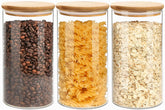 VIEWELLD round glass storage jar with 1.5 qt capacity for pantry organization.