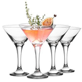 Vikko martini glasses set of four with crystal clarity for chic cocktails.