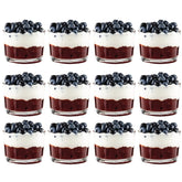 Vikko small glass bowl 7oz front view for elegant desserts