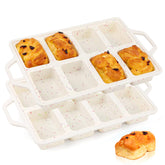 Vinino mini loaf pan 8-cavity metal frame for sturdy, even baking