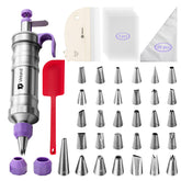 Vinland dessert decorating syringe set assembly with 31 tips for versatile cake designs
