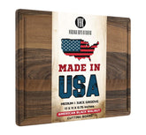 Virginia Boys Kitchens black walnut cutting board showing USA-made craftsmanship