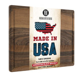 Virginia Boys Kitchens walnut cutting board reversible design for versatile prep.