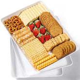 VITEVER 3-pack large white trays displayed on counter for serving guests.