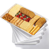 VITEVER 6-pack white trays top view for easy party spreads