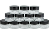 Vivaplex 12-pack clear 15 ml jars with inner liners for organized storage.