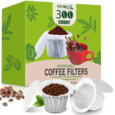 VIVI SKY K Cup filters with lid in white for clean, spill-free brewing
