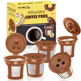VIVI SKY reusable Ninja Dual Brew 4-cone filter, five-pack for versatile coffee blends.
