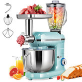 VIVOHOME 3in1 stand mixer blue bowl for efficient kneading and mixing.