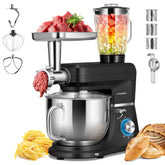 Vivohome 6-in-1 stand mixer front view with large 8.5-quart bowl for batch baking.