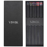 VIWIK reusable chopsticks with fiberglass build for durable meals.