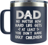 VIWIS dad mug 14oz insulated for outdoor use and hot coffee
