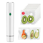 Vixino handheld vacuum sealer in action for compact storage