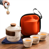 VJK porcelain gongfu tea set teapot, craftsmanship for refined home brewing