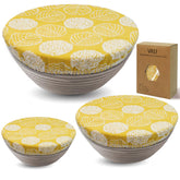 VKU bowl cover medium with embroidery for bread proofing and a stylish kitchen touch