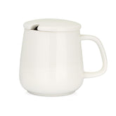 VOBAGA 15oz ceramic mug with lid and flat bottom for steady, warm sips.