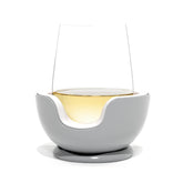 VoChill stemless wine glass chiller assembled for easy chilling.