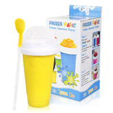 VOIEOV DIY Slushie Cup yellow front view, ready for quick cold treats on the go.